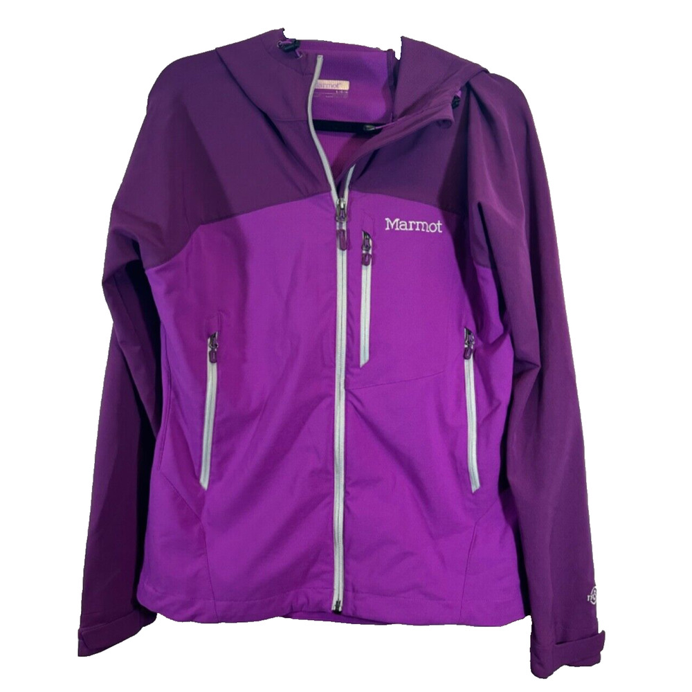 Marmot Womens Size L Bero Hooded Jacket Neon Berry/Grape Full Zip Pockets